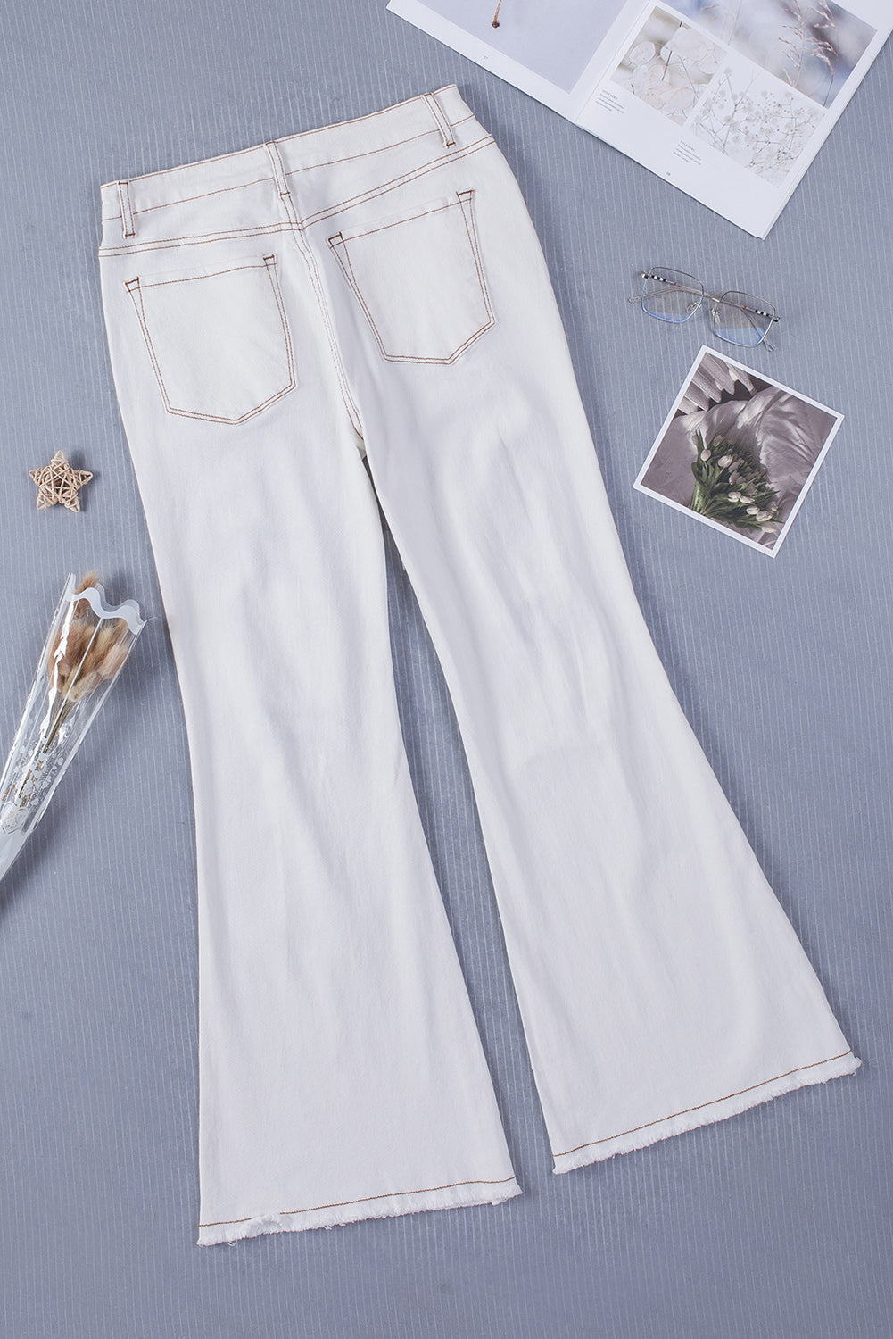 Flare Jeans for Women Light Washed Fly