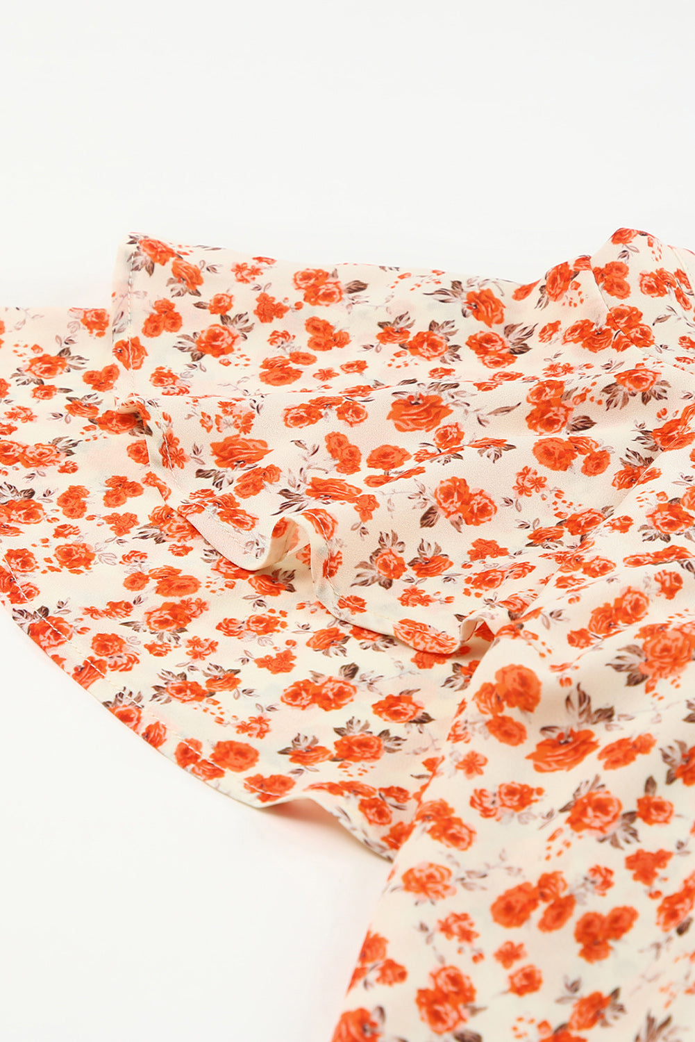 Blouse for Women Layered Flutter Sleeve Floral-Print