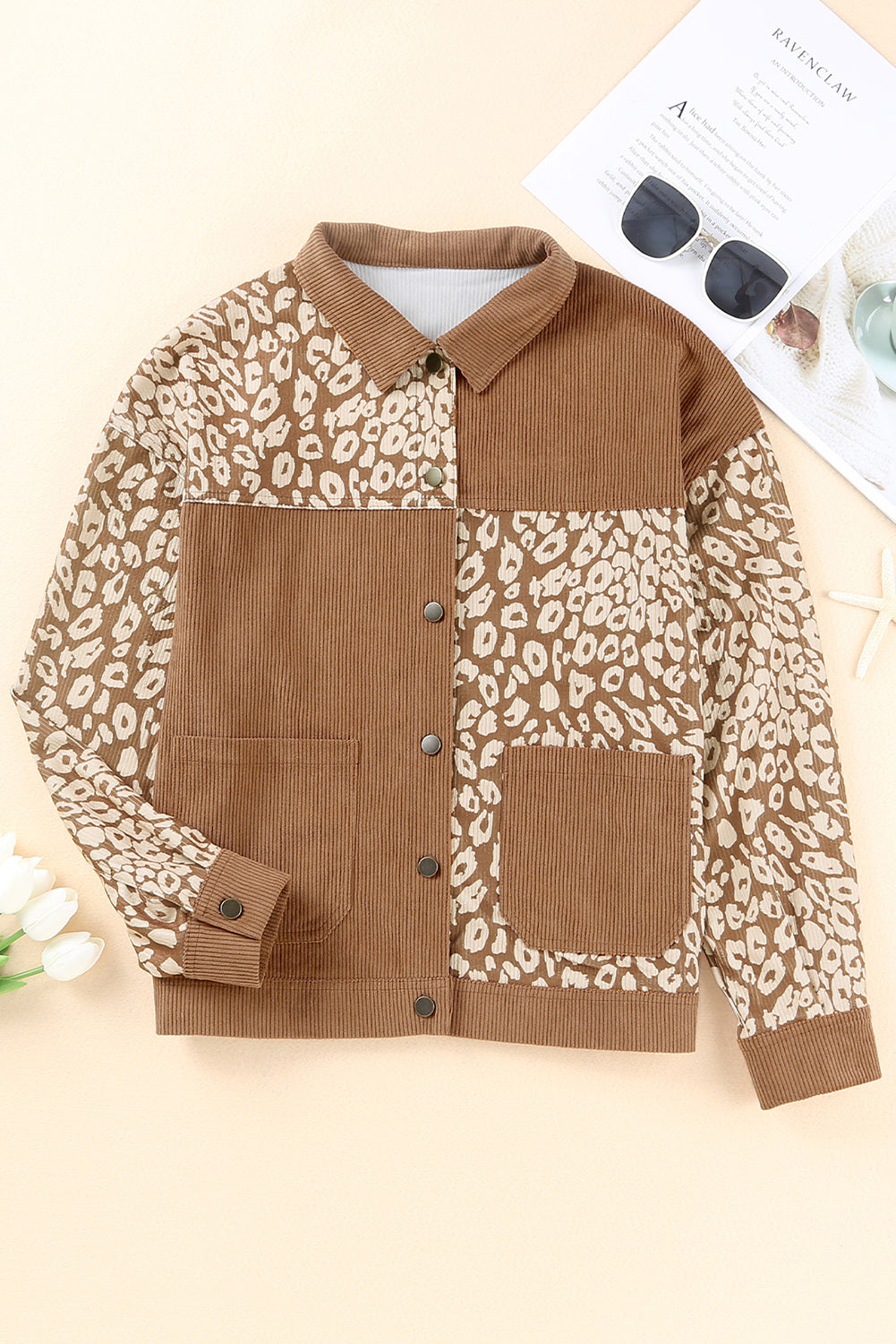 Women's Jacket Featuring Cord Long-Sleeve