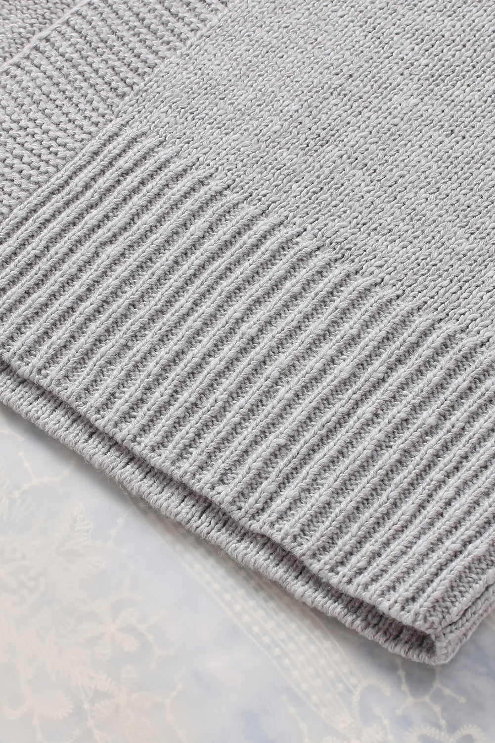 Women's Sweater Featuring Vest Cardigan Essential Gray