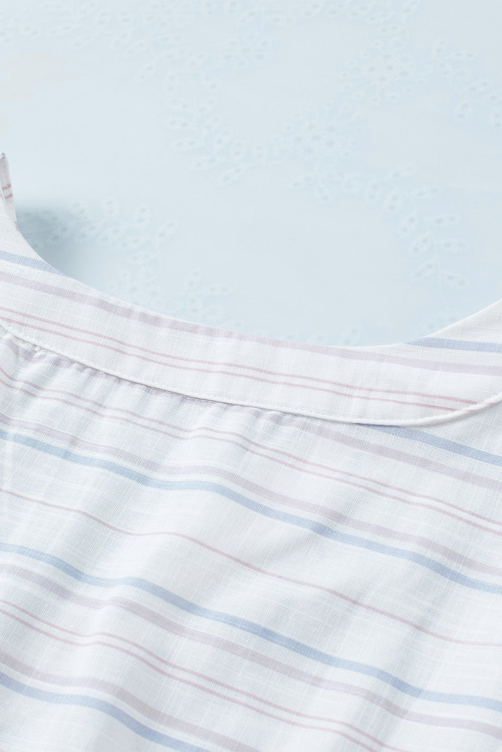 Top for Women Striped Print Relaxed Fit