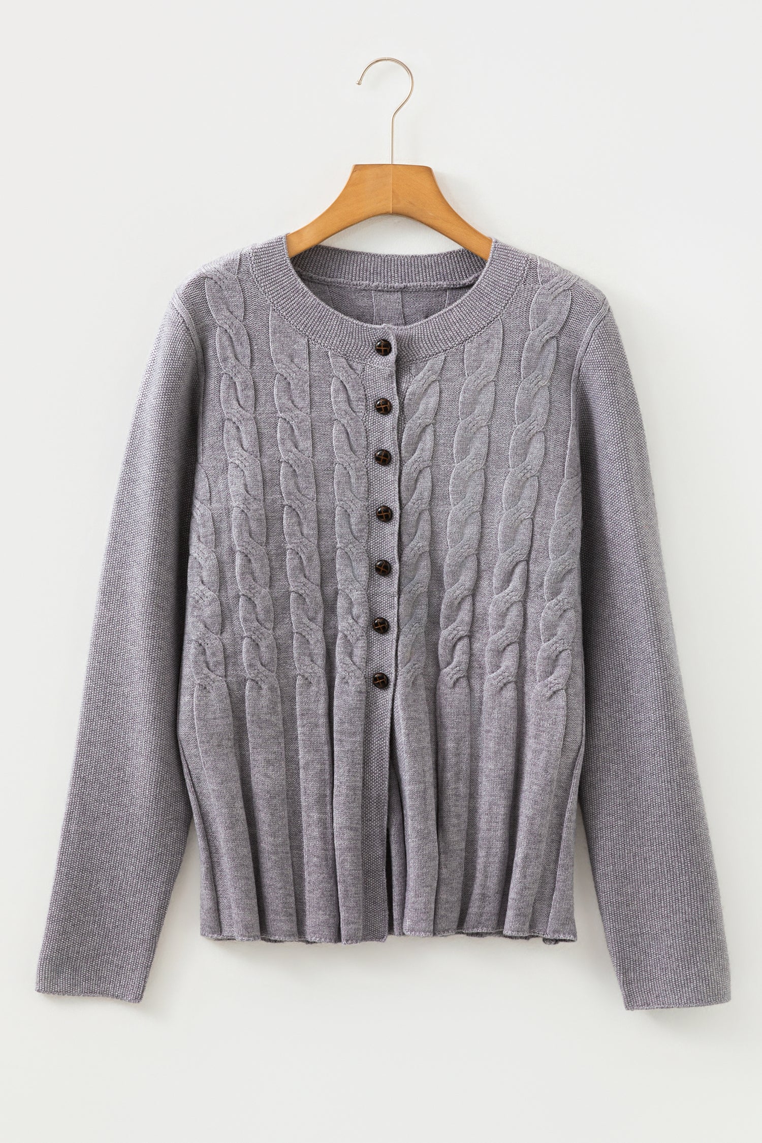 Knit High Cable Cardigan Knit Top