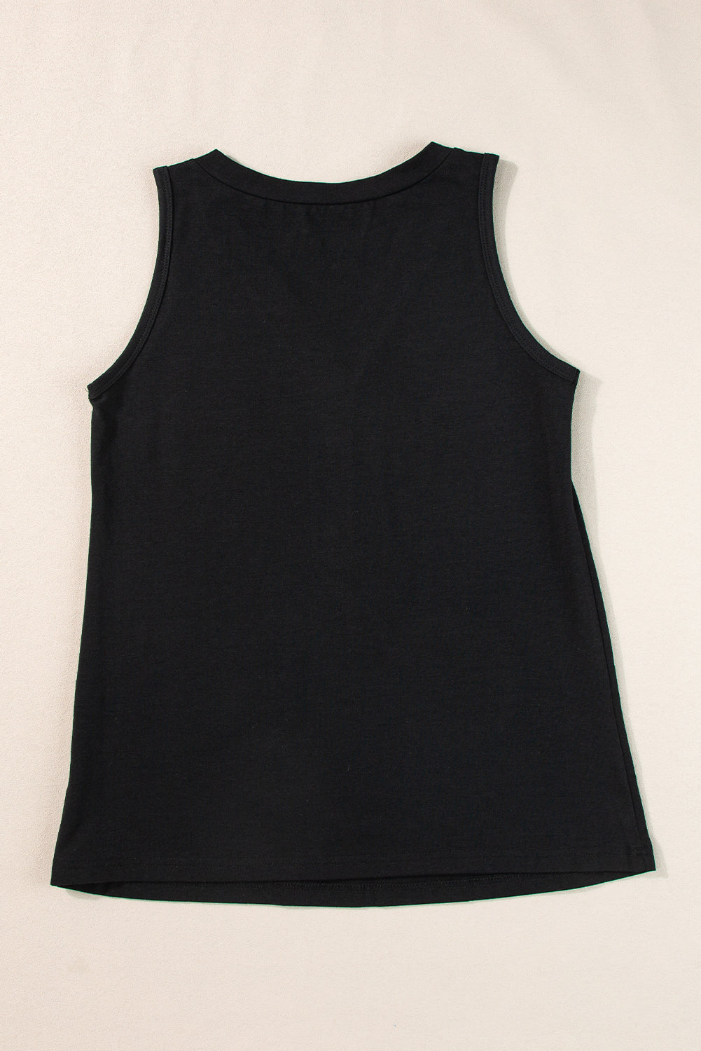 Women's Tank Top Featuring Patched Pocket Half Button