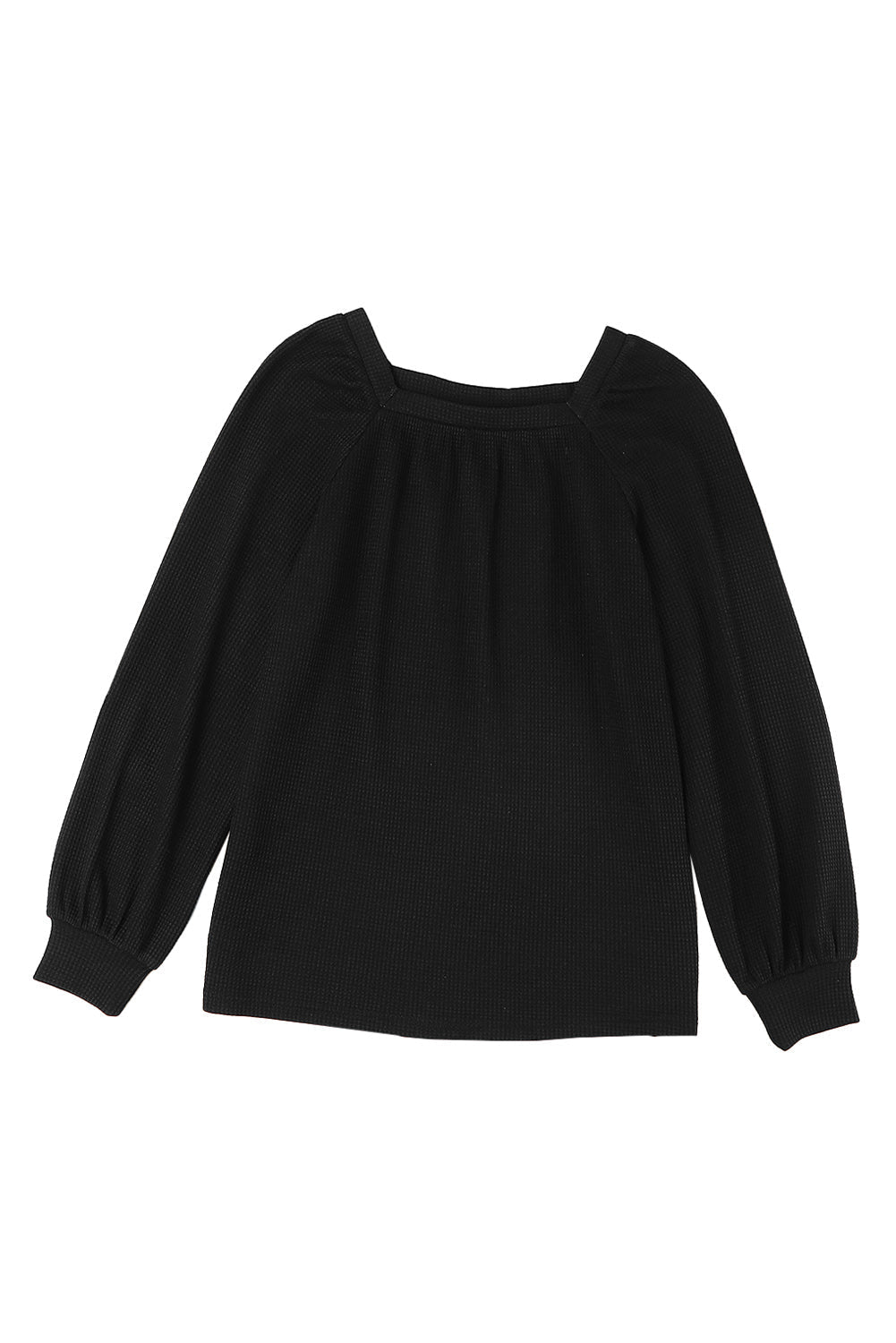 Women's Scoop Neck Waffle Knit Top