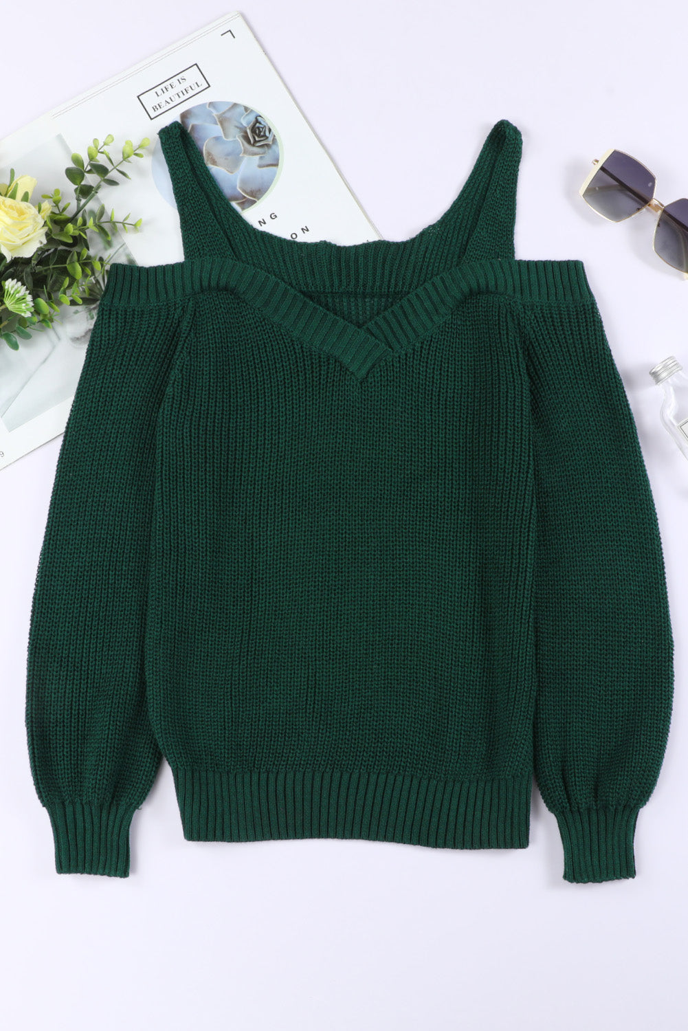 Women's Sweater with Juliette Knitted Dew Shoulder