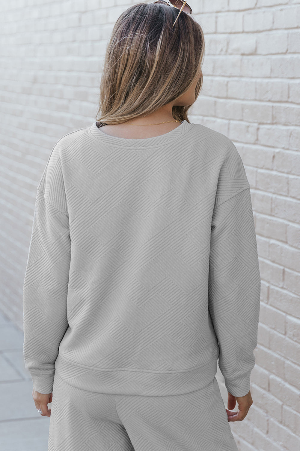 Women's Outfit Featuring Slouchy Ultra Loose Textured 2-Piece