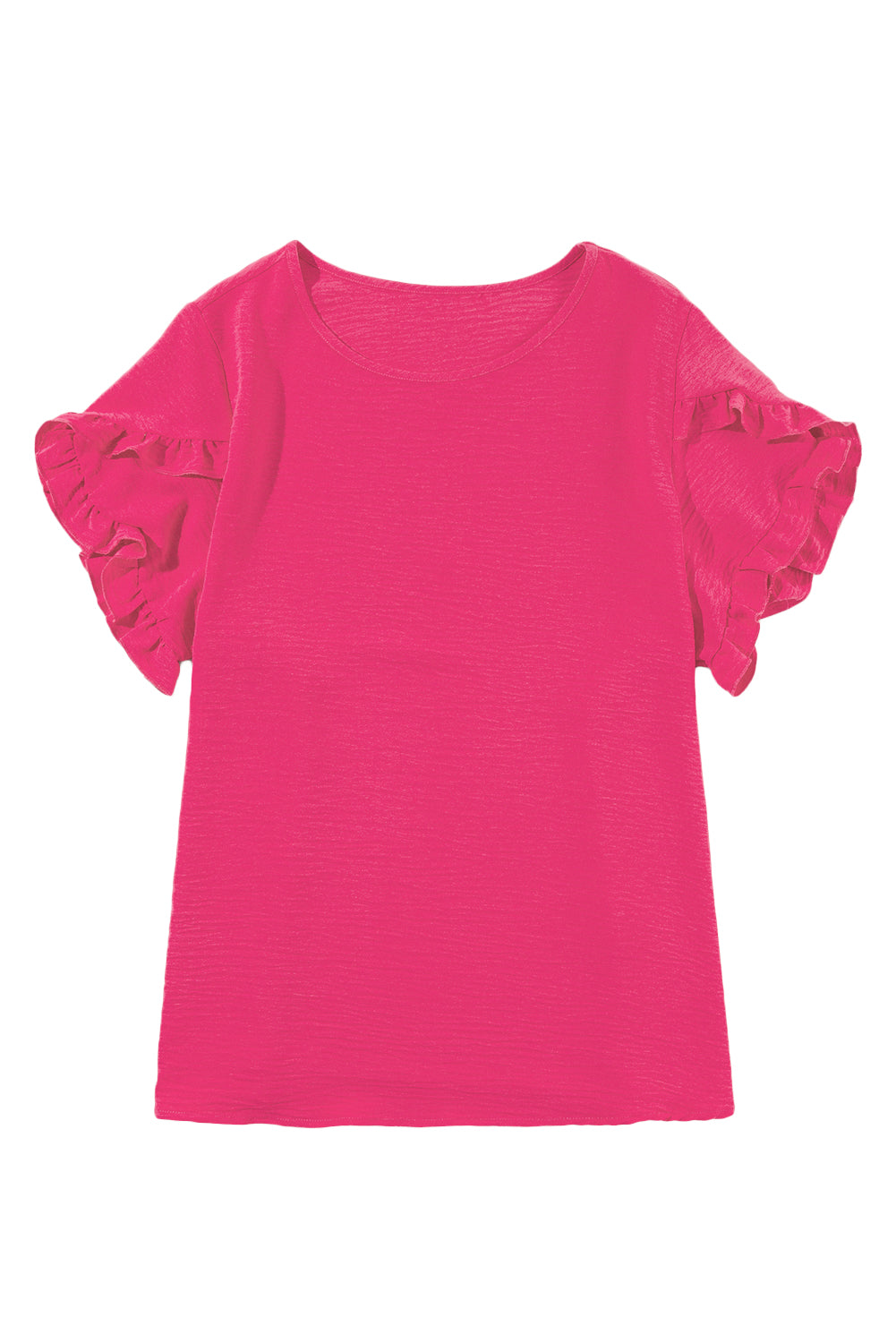 Women's Top Featuring Ruffle-Trimmed Short-Sleeve Plus Size