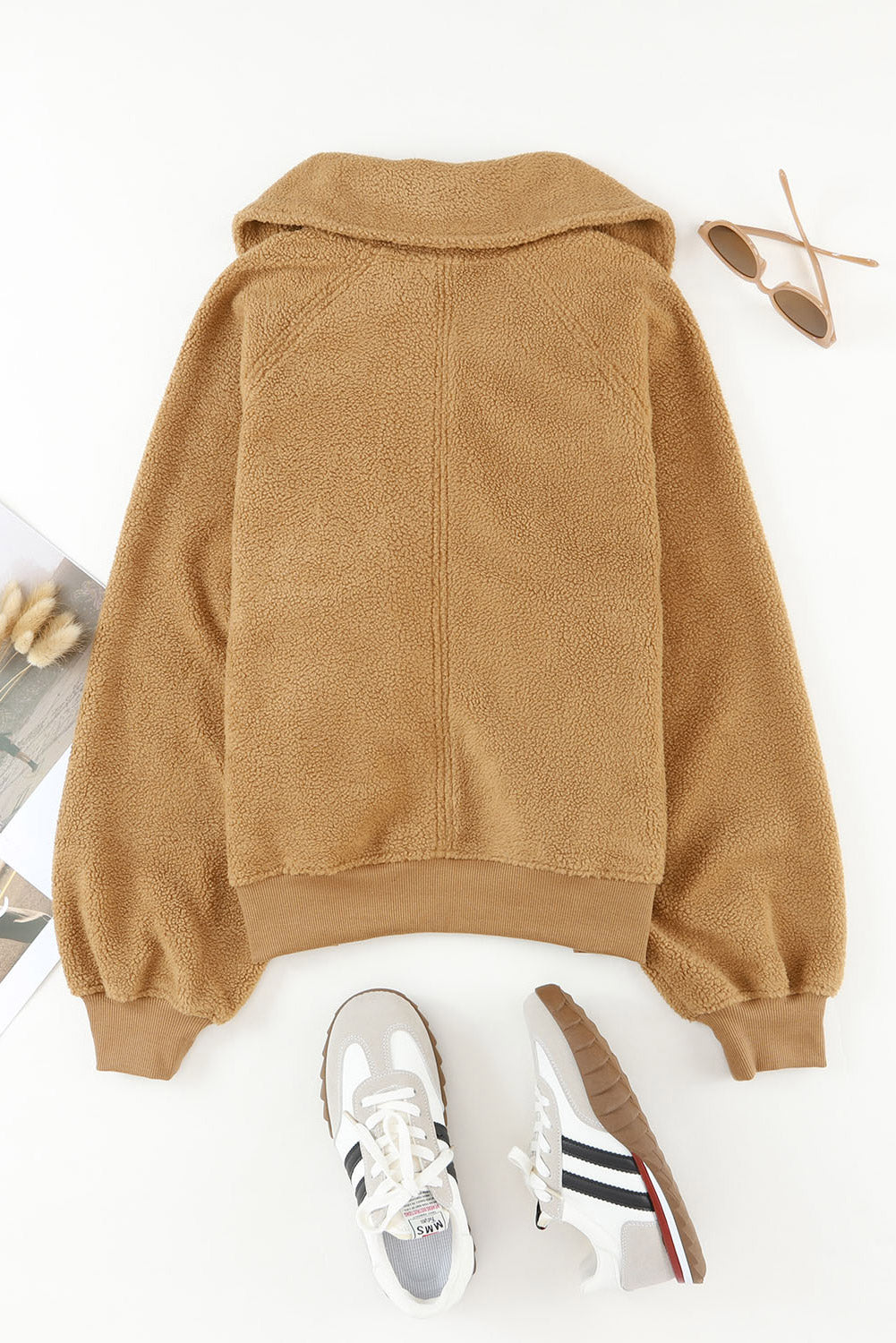 Women's Jacket with Flap Pocket Spread Fleece