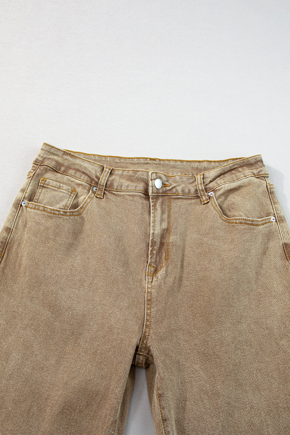 Women's Jeans Featuring Acid Washed High Rise Cropped Wide-Leg