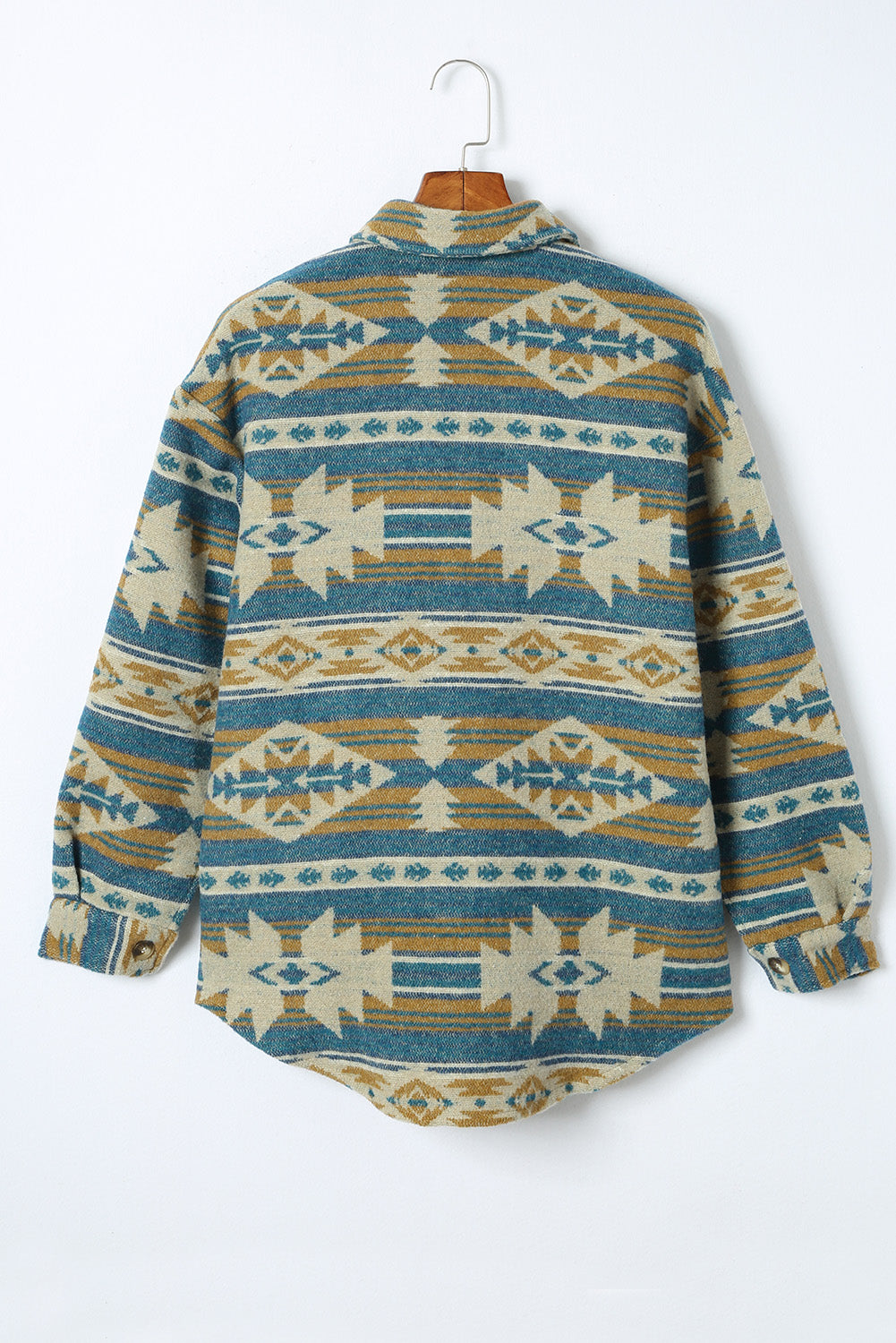 Women's Aztec-Pattern Button Shacket