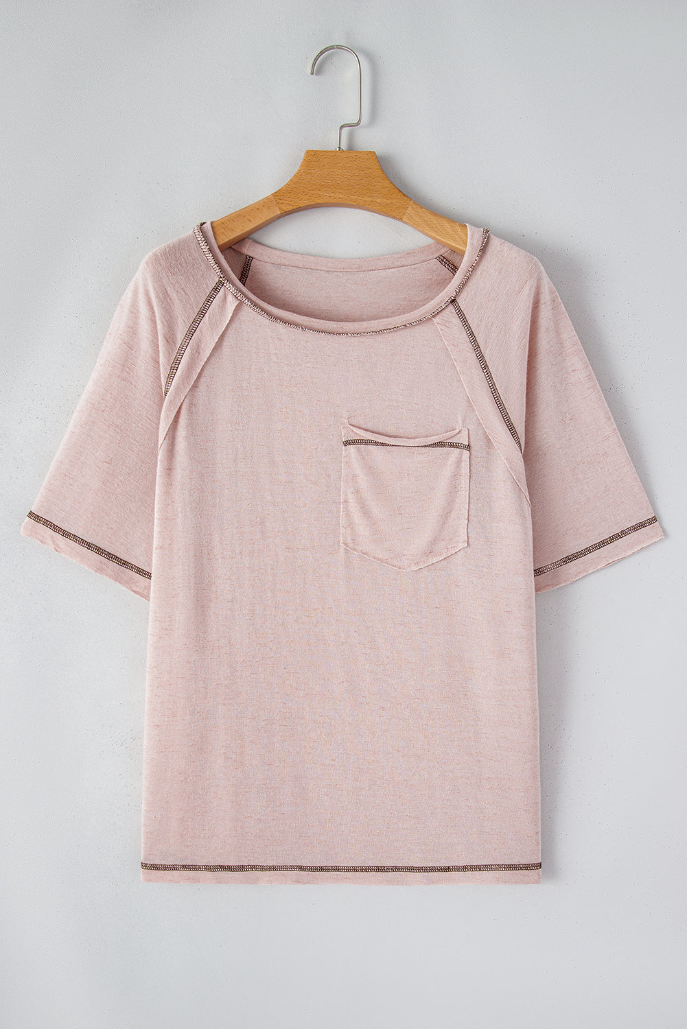 Women's T-shirt with Loose Exposed Seam Detail