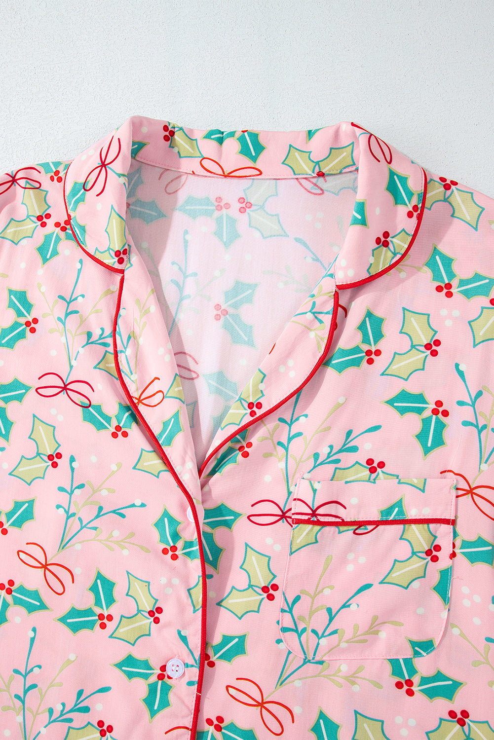 Floral Set Christmas Pajamas in Multicolour