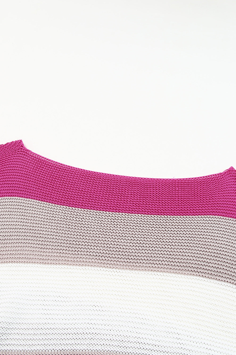 Women's Sweater Featuring Half Sleeve Stripe Knitted