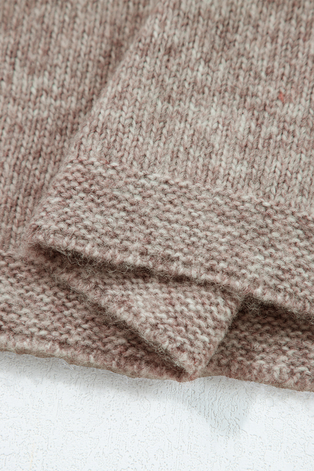 Colored Dot Contrast Dot Detail Drop-Shoulder Knit Top