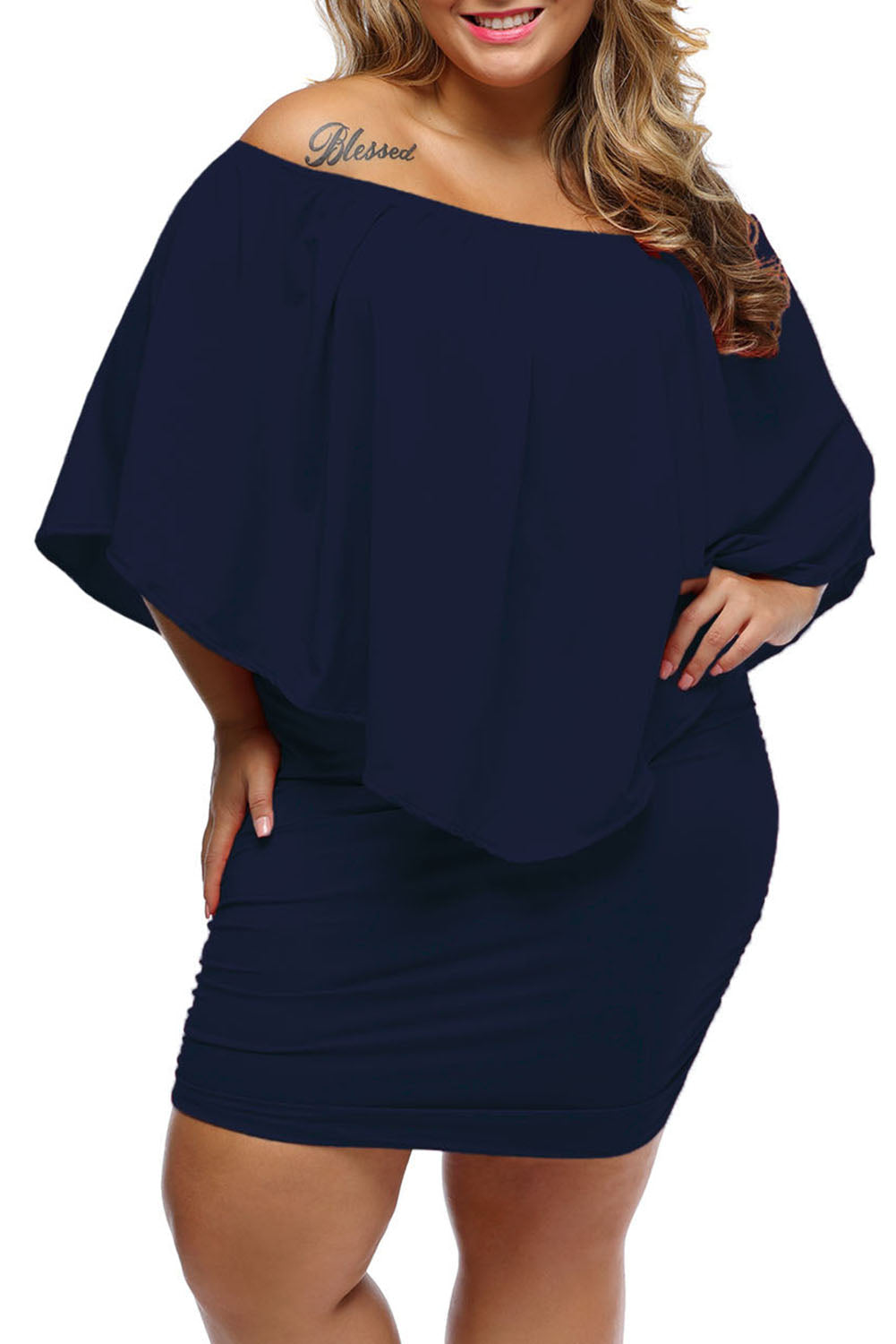 Dress for Women Mini Poncho Plus size