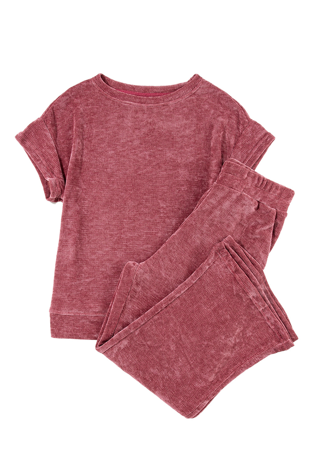 Pants Set for Women Mineral-Washed Cord Crop