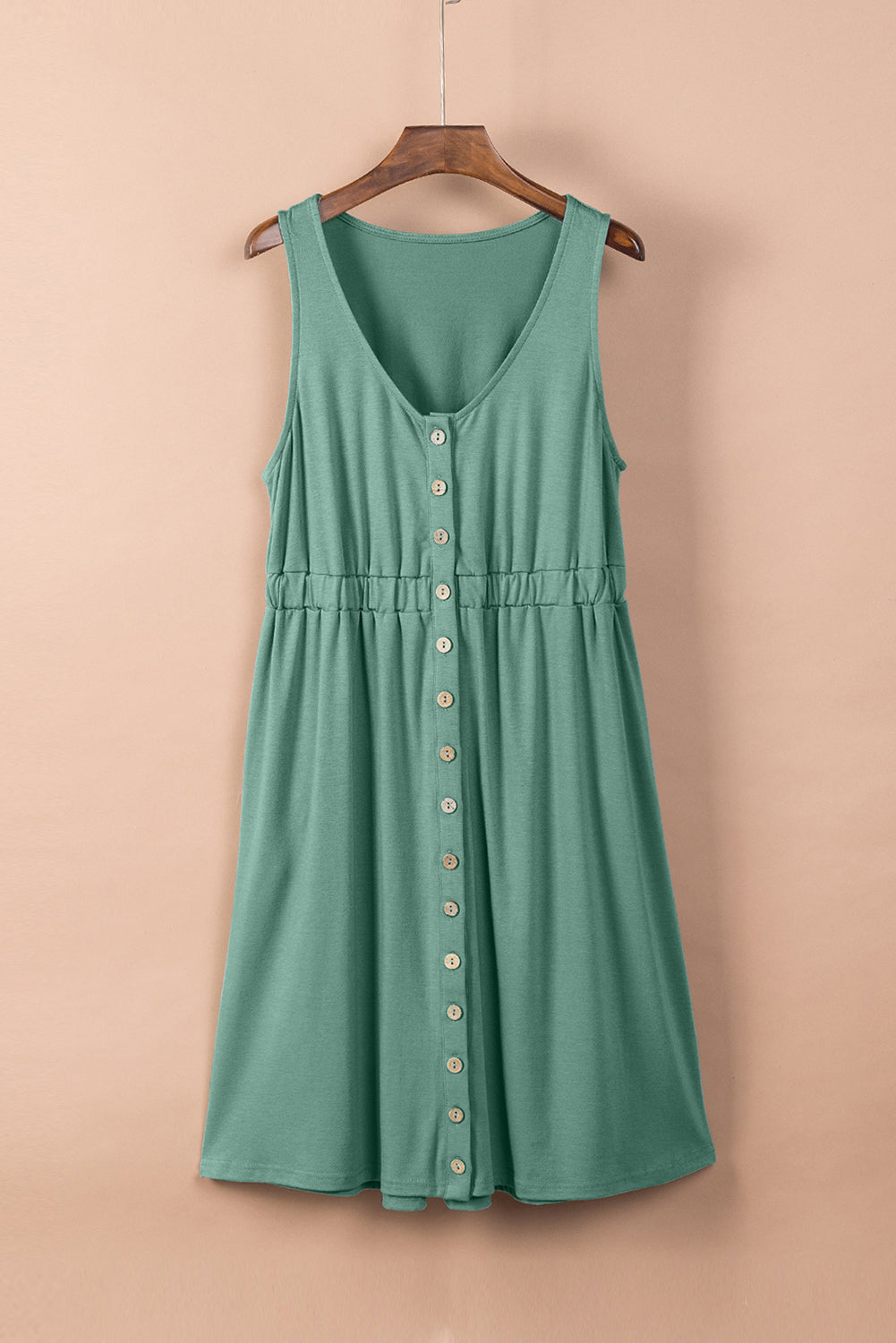 Women's Mini Dress Featuring Sleeveless High-Rise