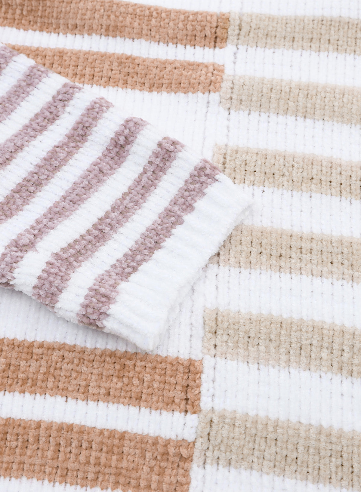 Women's Stripe Slouchy Blocked Dropped-Shoulder Sweater