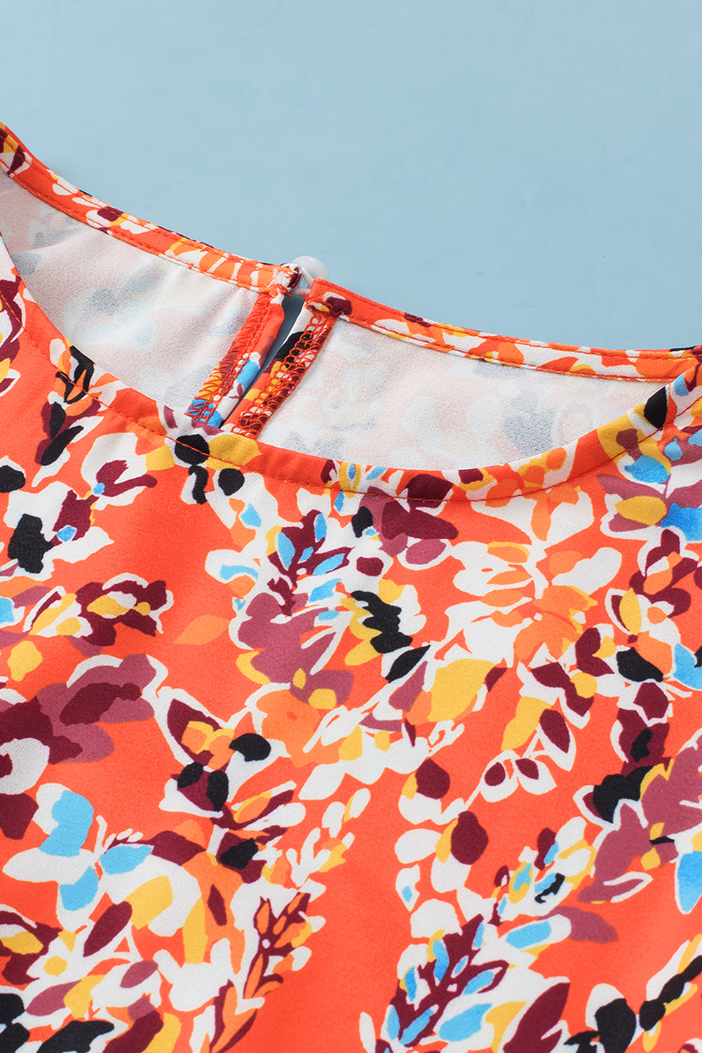 Blouse for Women Ruffle-Trimmed Curvy Babydoll Floral-Print