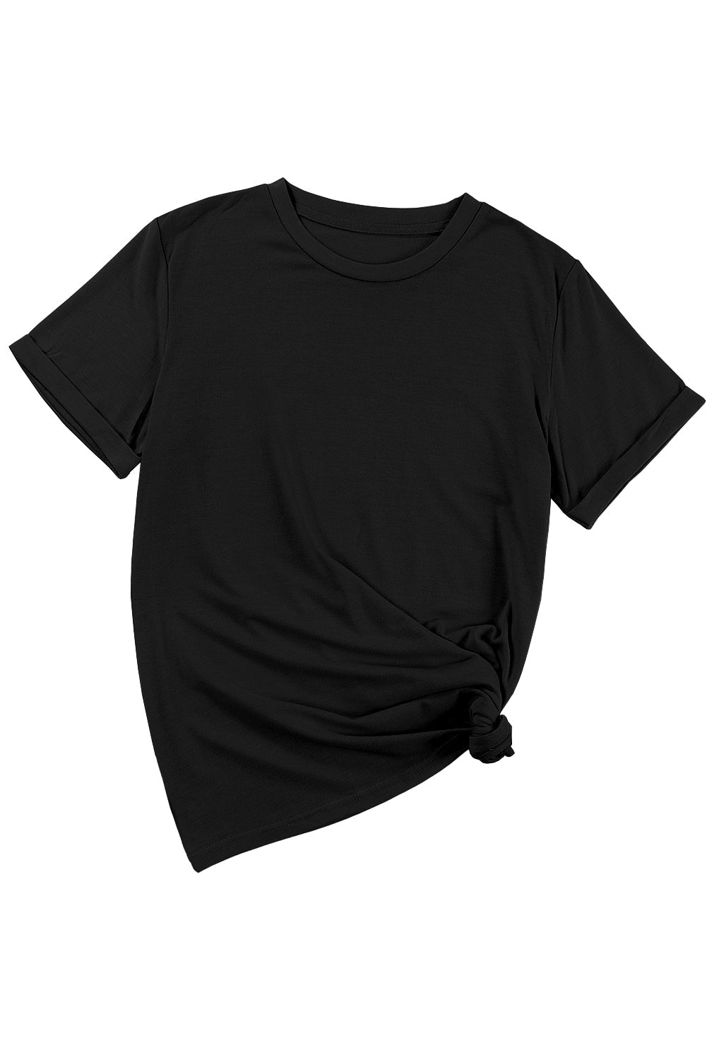 Women's Tee Featuring Crew Neck Everyday Plain