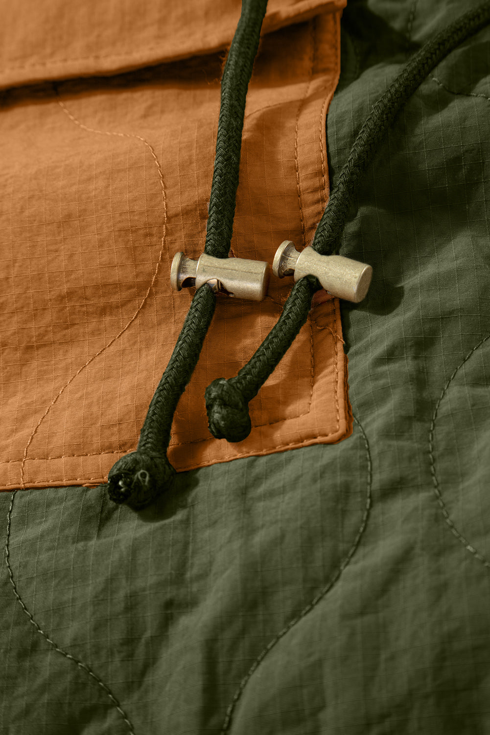 Women's Jacket Featuring Stitching Quilted Drawcord