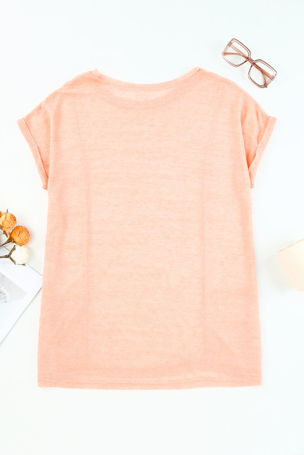 Women's Beach Cover Relaxed Fit Pockets Short-Sleeve Up