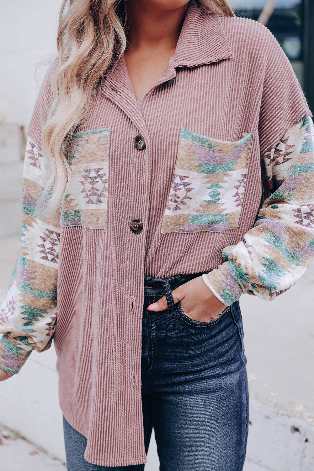 Women's Toltec Cord Contrast Shacket