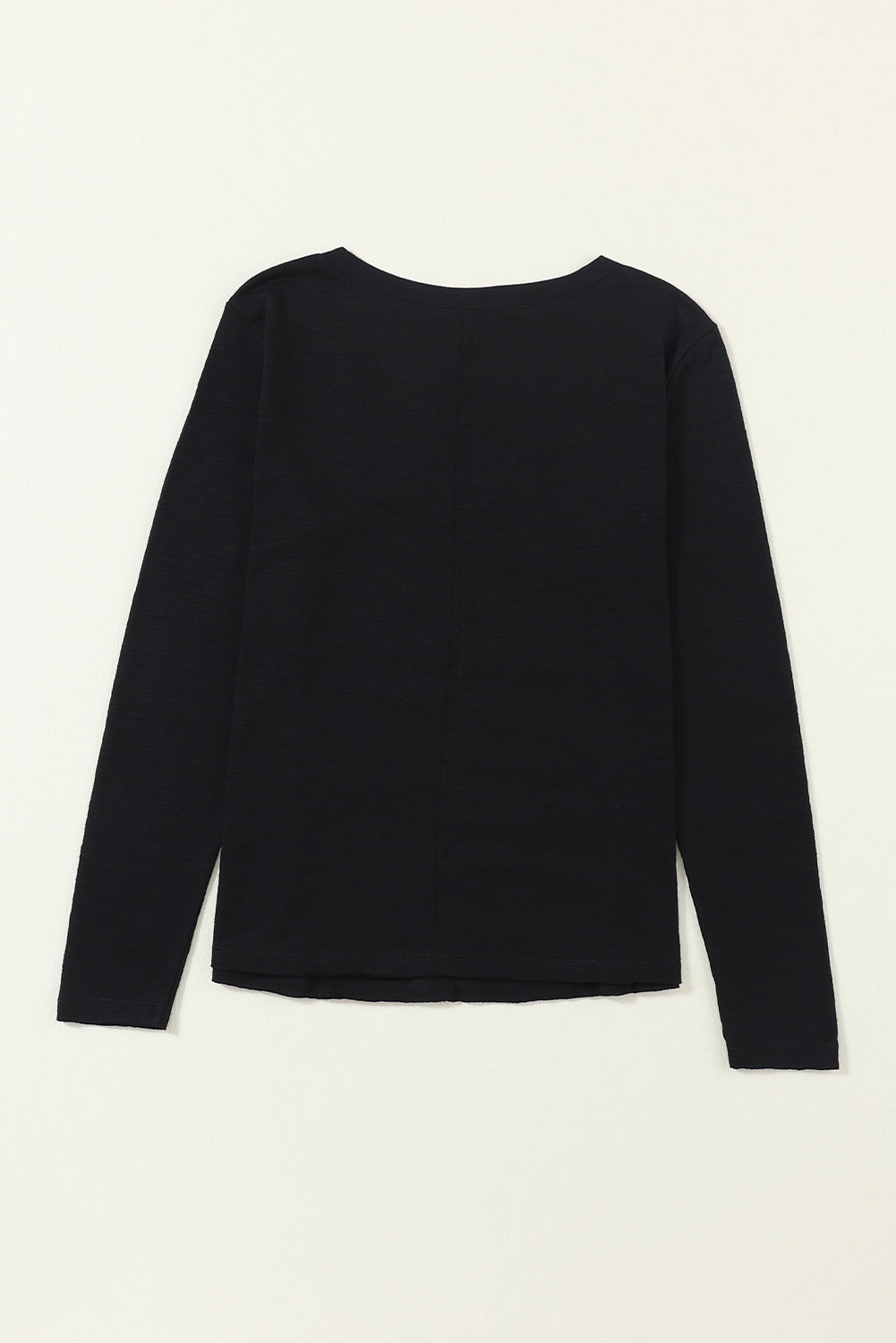 Women's Tee with V Neck Center Seam Long-Sleeve