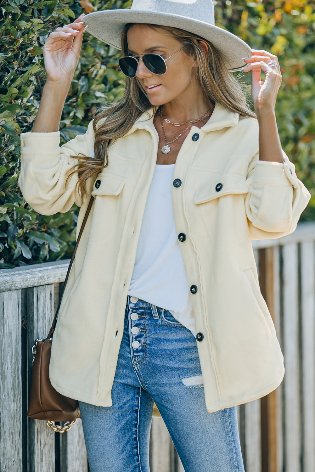 Women's Shirt Jacket with Button-Front