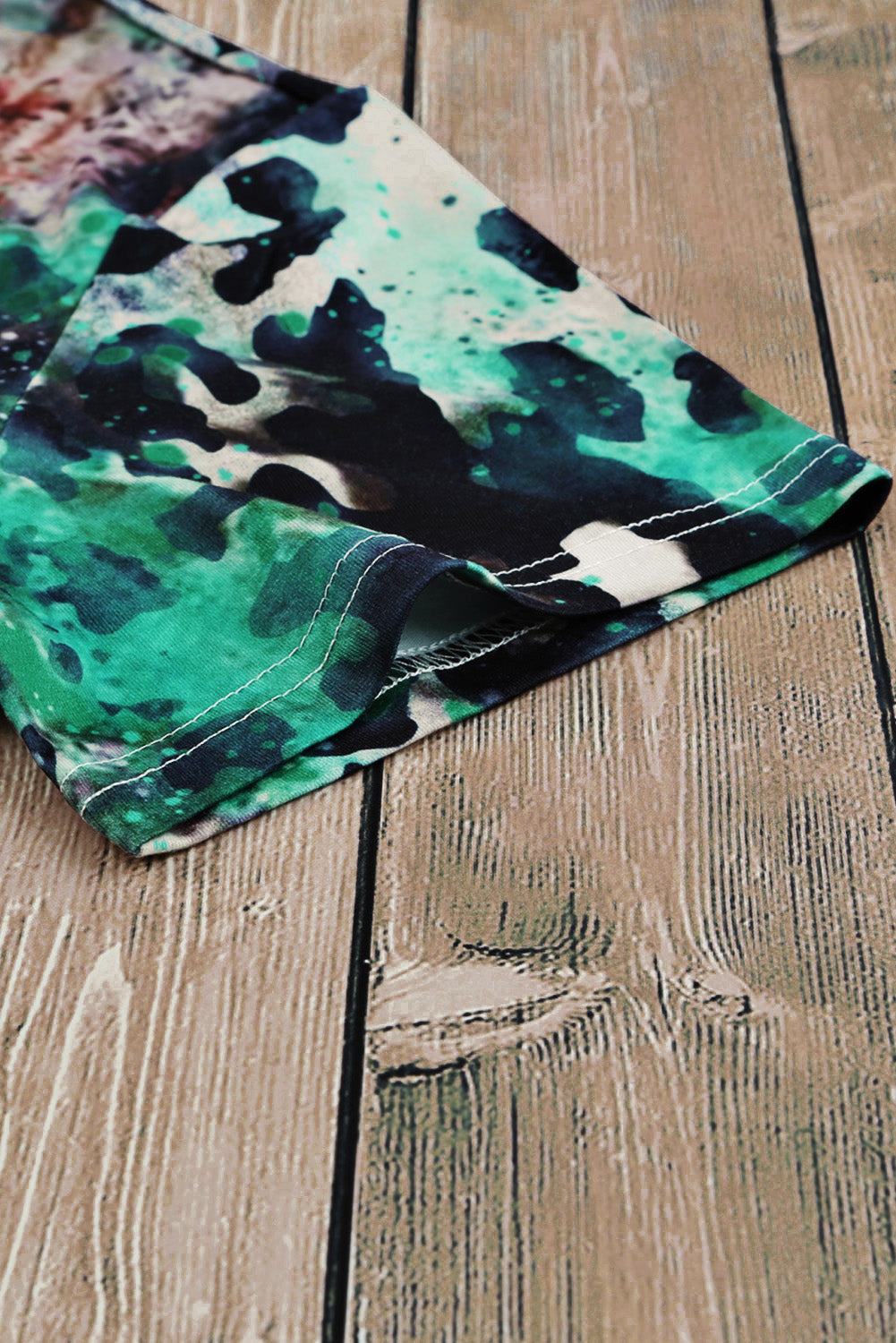 Women's T Shirt with Blank Graphic-Print Dyed Print