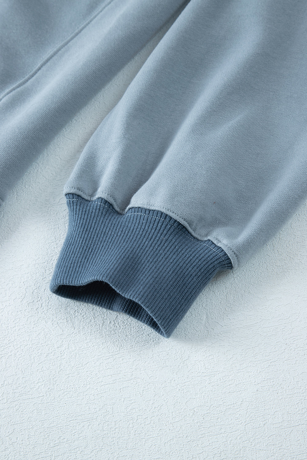 Henley High Colorblock High Low Oversize Sweatshirt