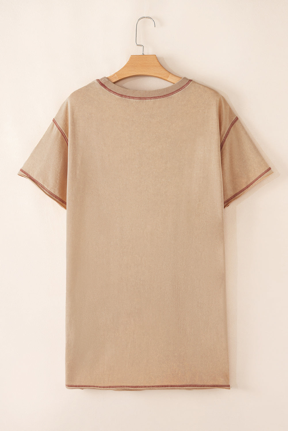 Mineral Wash Stud Beaded Star Graphic Pocketed T Shirt Dress
