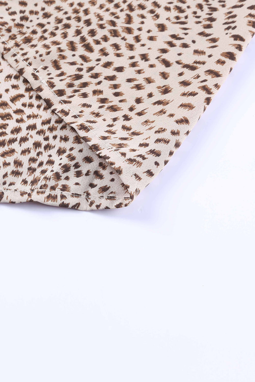 Cardigan for Women Animal Print Shirred Apricot Cuff Lantern Sleeve