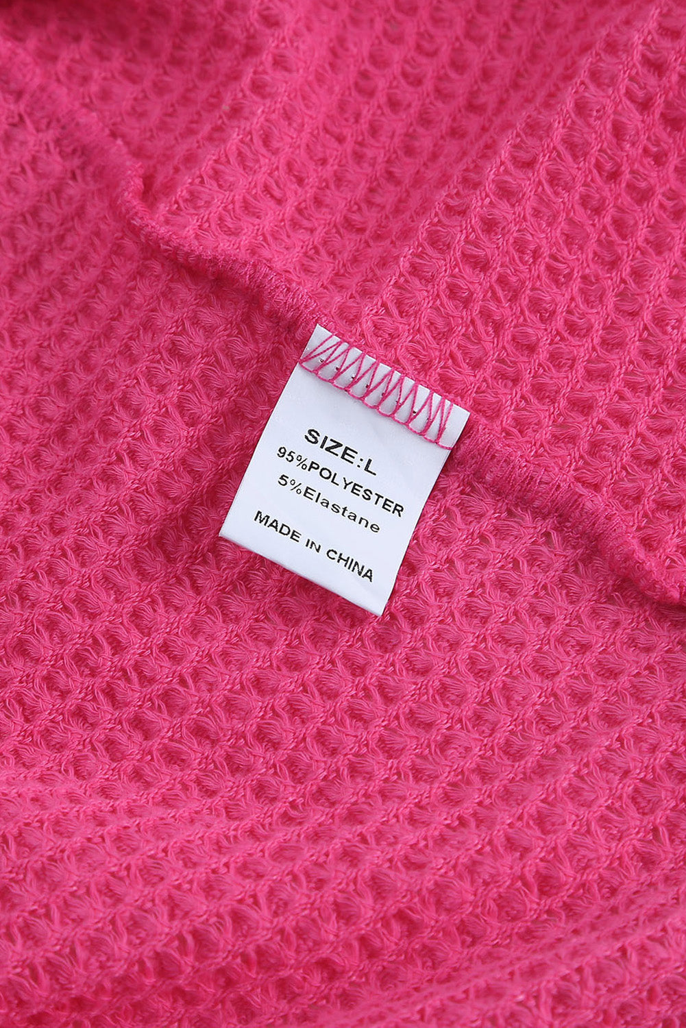 Women's Shirt Featuring Waffle Knitted Button Up Everyday
