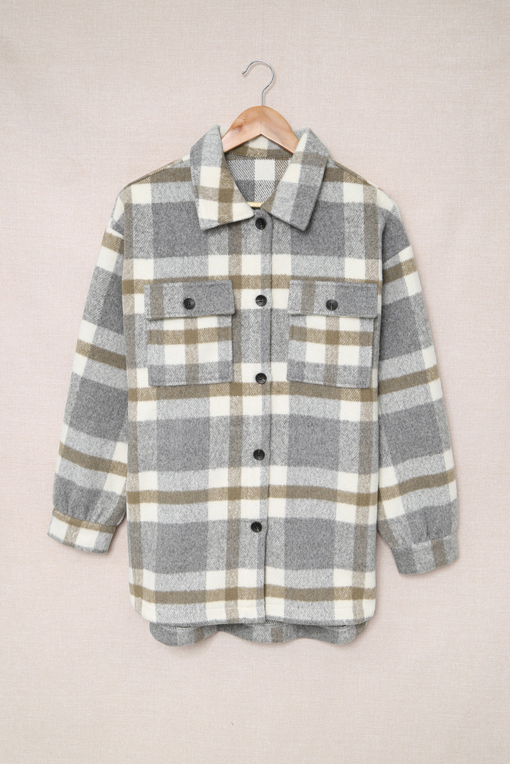 Shacket for Women Plaid Print Women