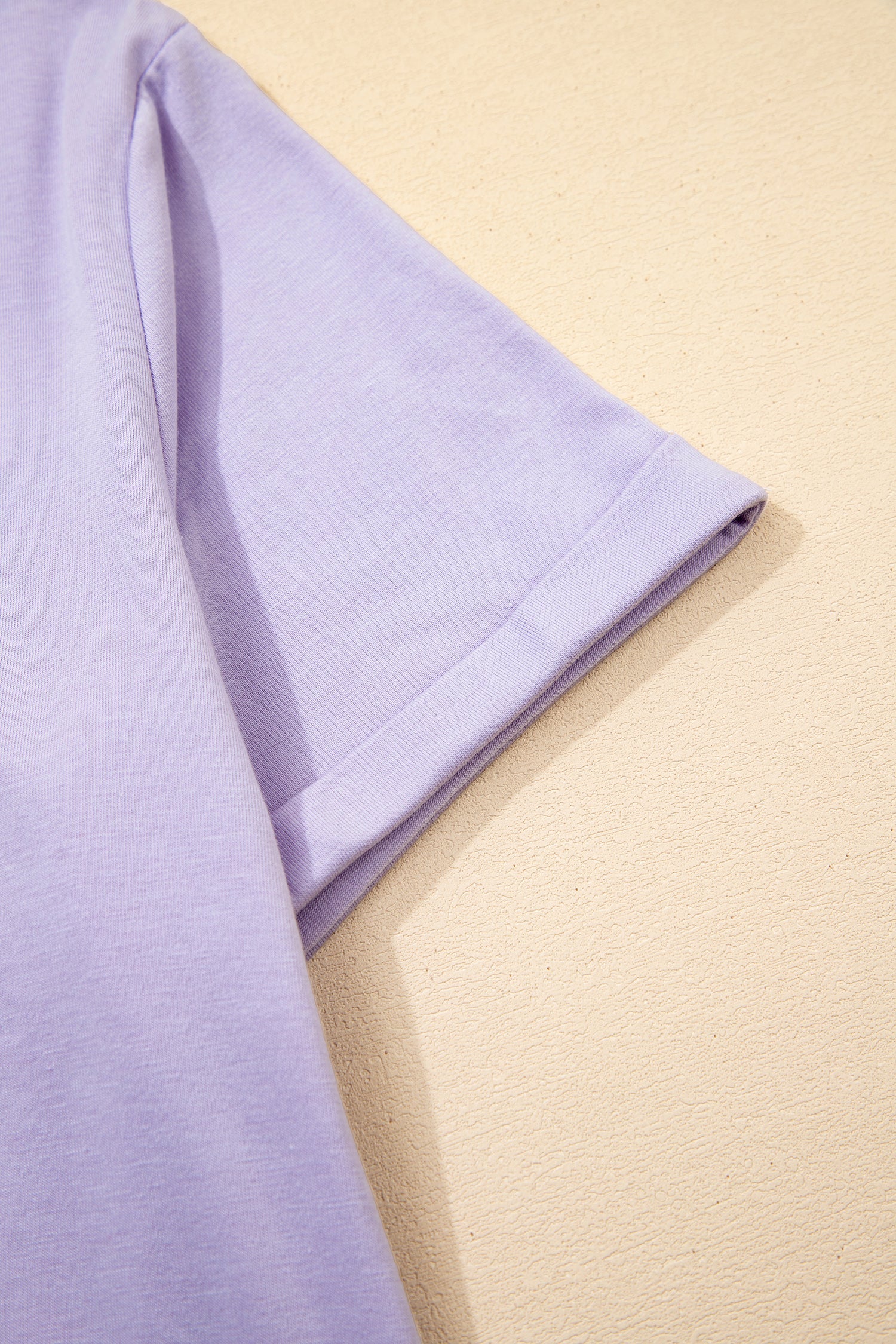 Everyday Timeless Purple Plain Crew-Neck Tee