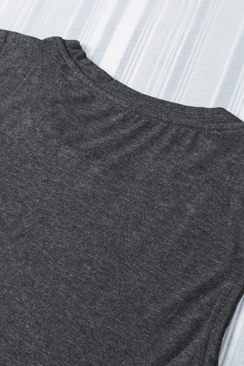 Tank Top for Women Loose Solid Crew Neck