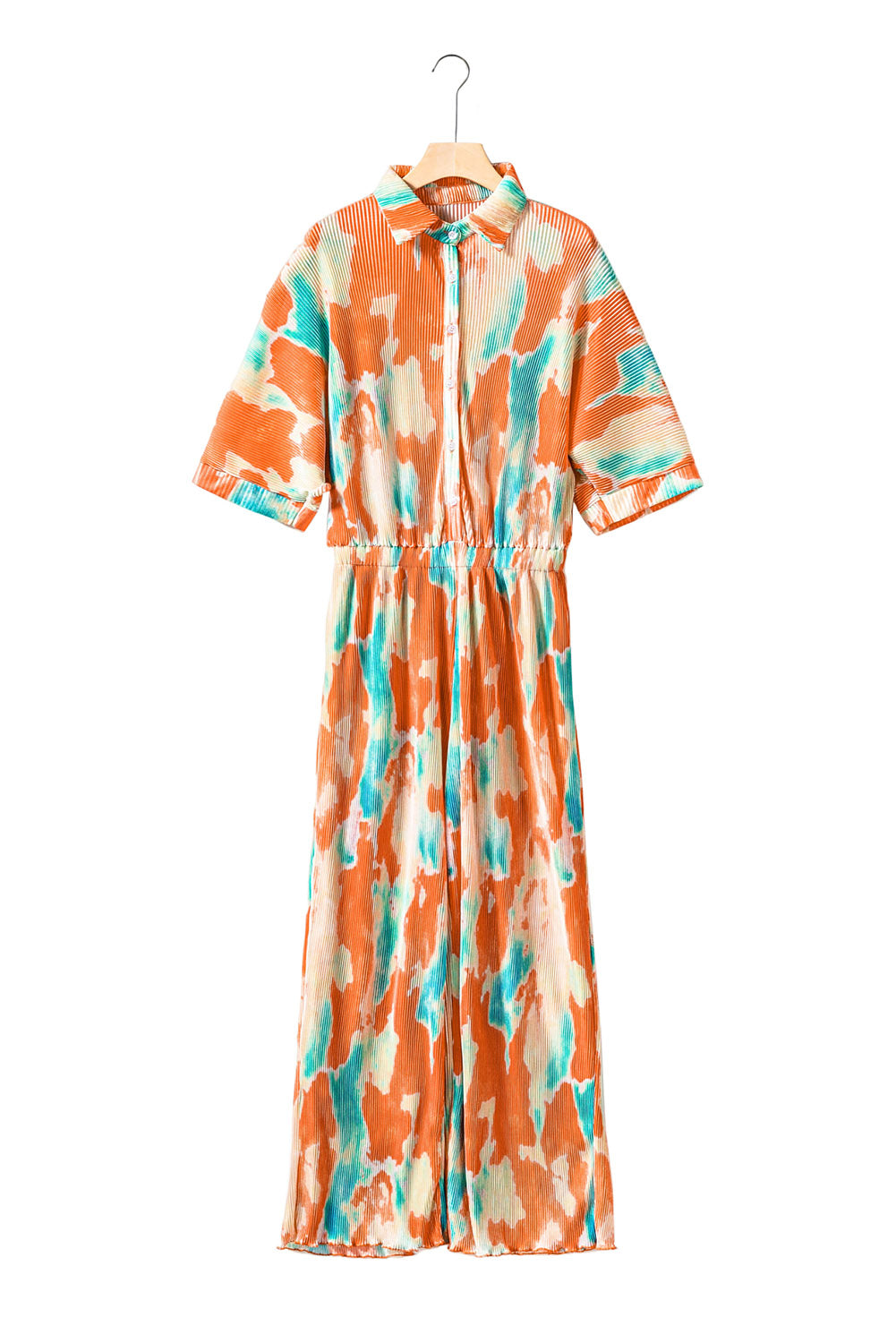 Women's Shirt Collar Loose Bohemian Jumpsuit