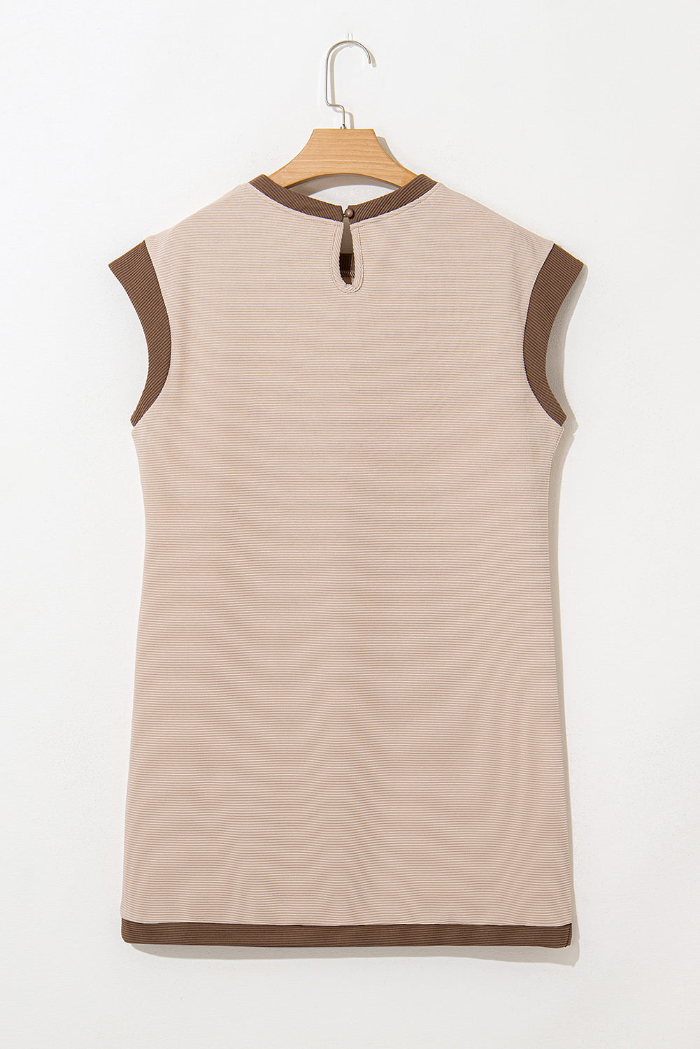 Textured Colorblock Stylish Colorblock Trim Shift Mini Dress