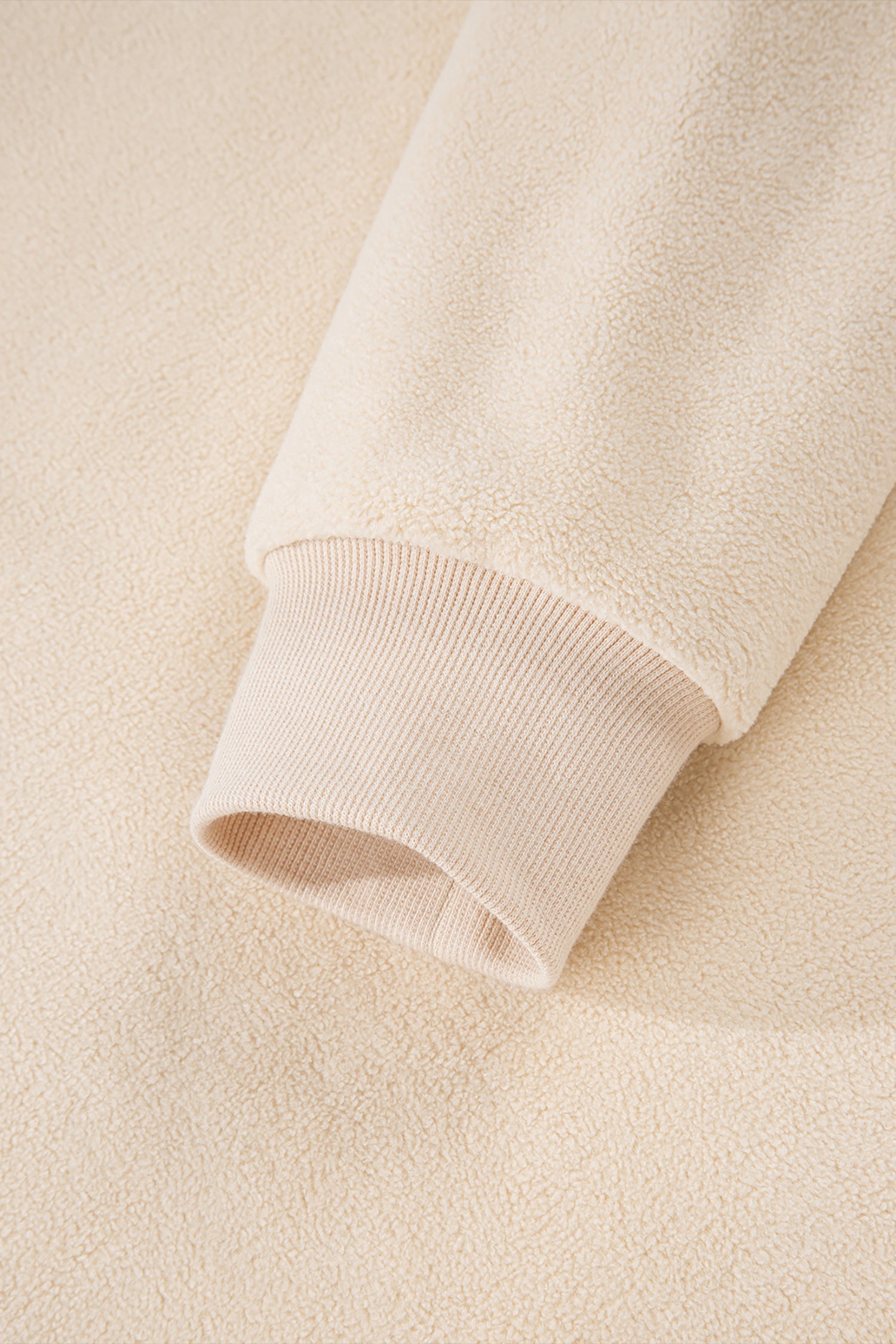 Apricot Oversize Winter Oversize Reversible Mock-Neck Sweatshirt