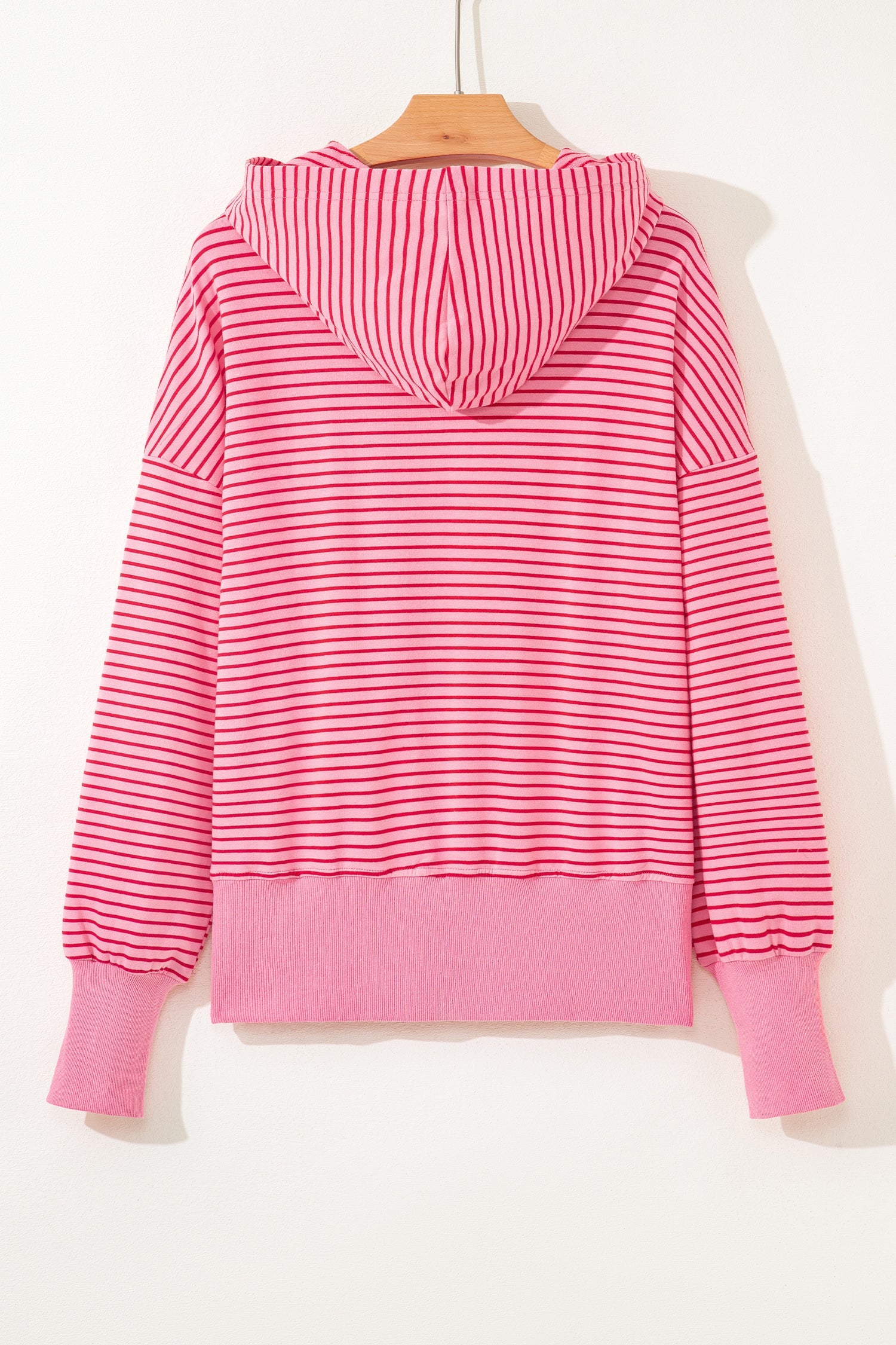 Slits Thumbhole Side Drop-Shoulder Easy-Fit Fit Hoodie