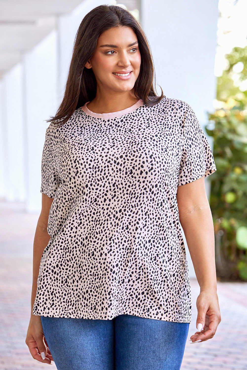 Women's T Shirt with Print O-neck