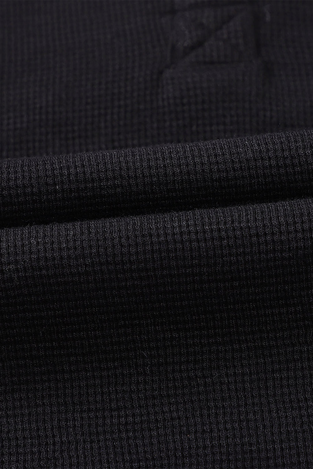 Waffle Knit Henley Top