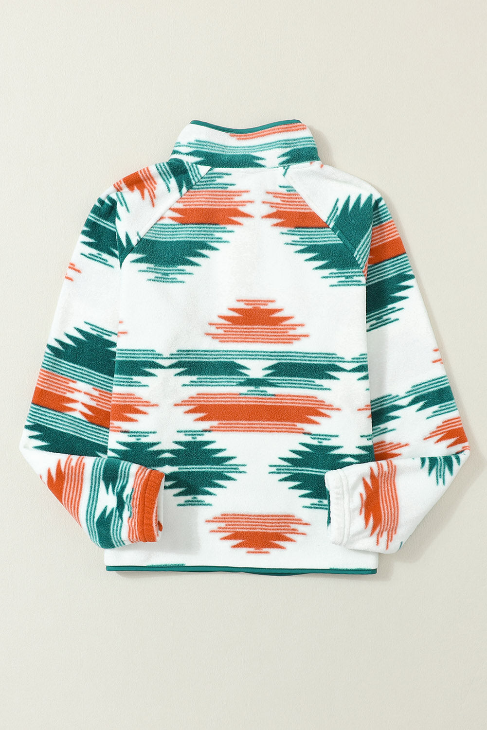 Jacket: Western Aztec Snap Button-Front Fleece-Lined