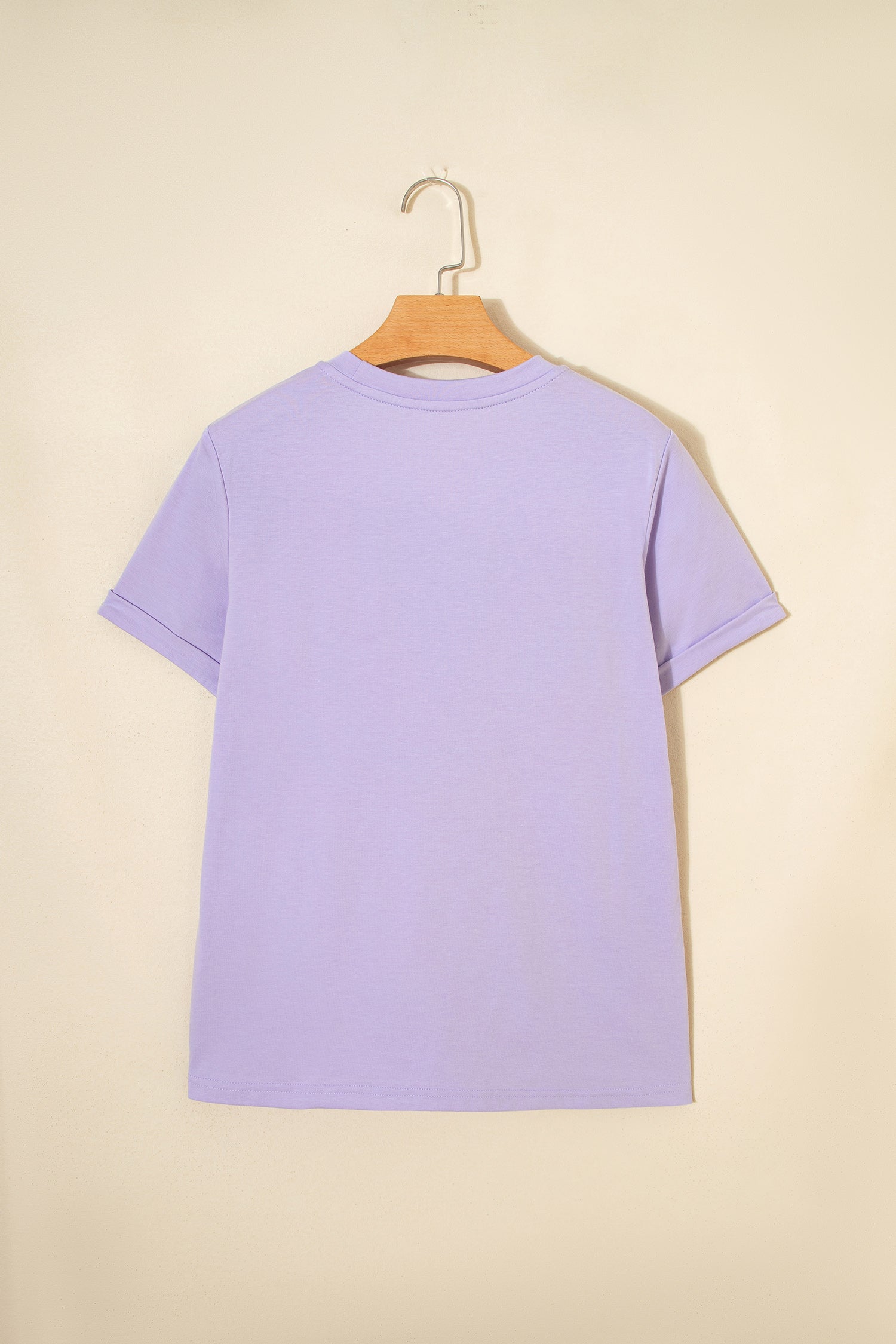 Everyday Timeless Purple Plain Crew-Neck Tee