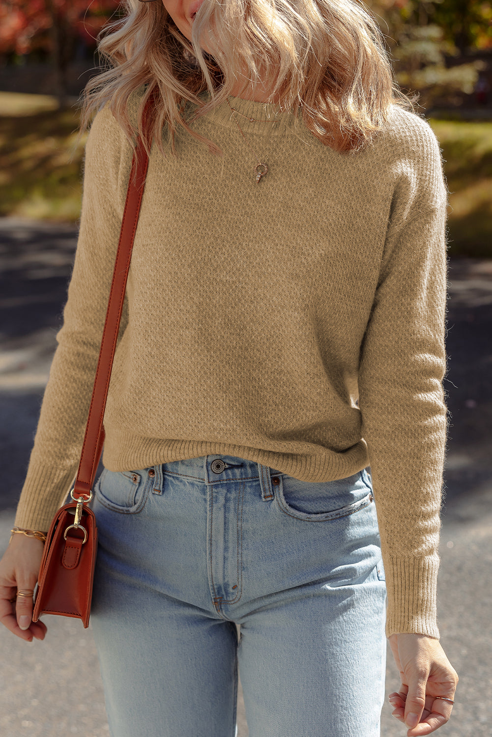 Straw Cashmere Yellow Brushed Everyday Fitted Knit Top