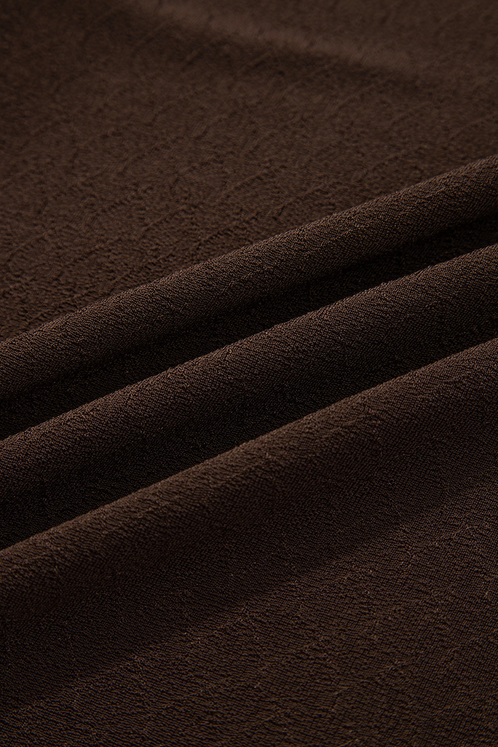 Trim Raw Lettuce Raw Seam Jacquard Long-Sleeved Top in Cinnamon