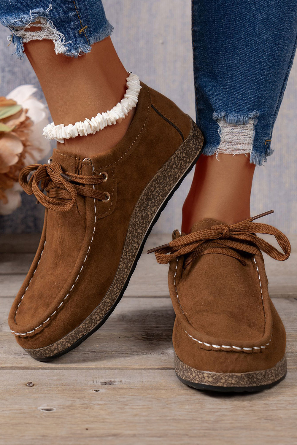 Thick Sole Lace-up Everyday Shoes