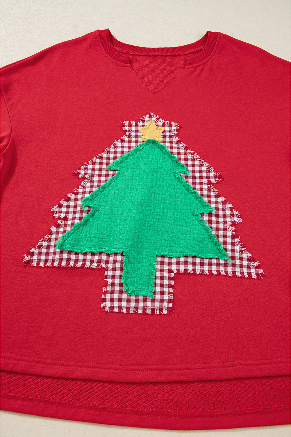 Double Christmas Tree Drop-Shoulder Sweatshirt