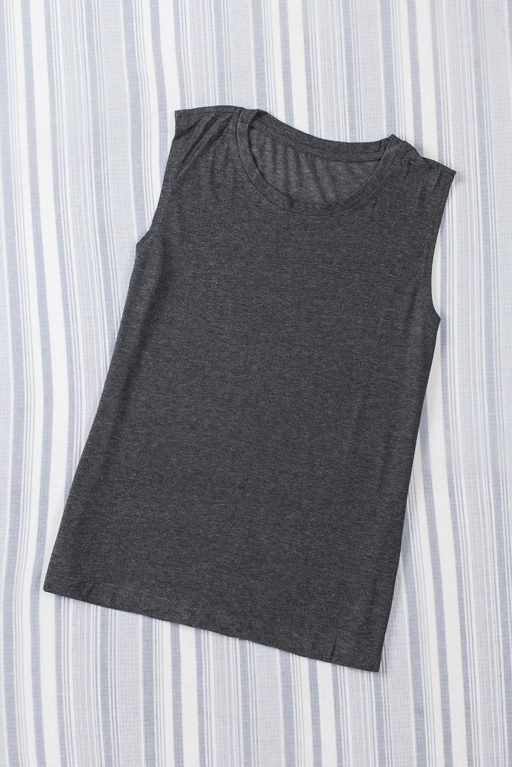 Tank Top for Women Loose Solid Crew Neck